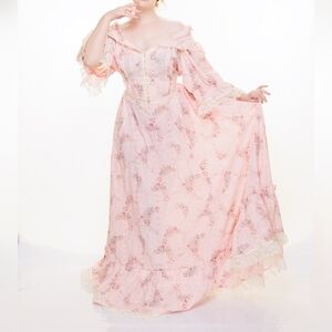 American Vintage Blush Floral Maxi Dress